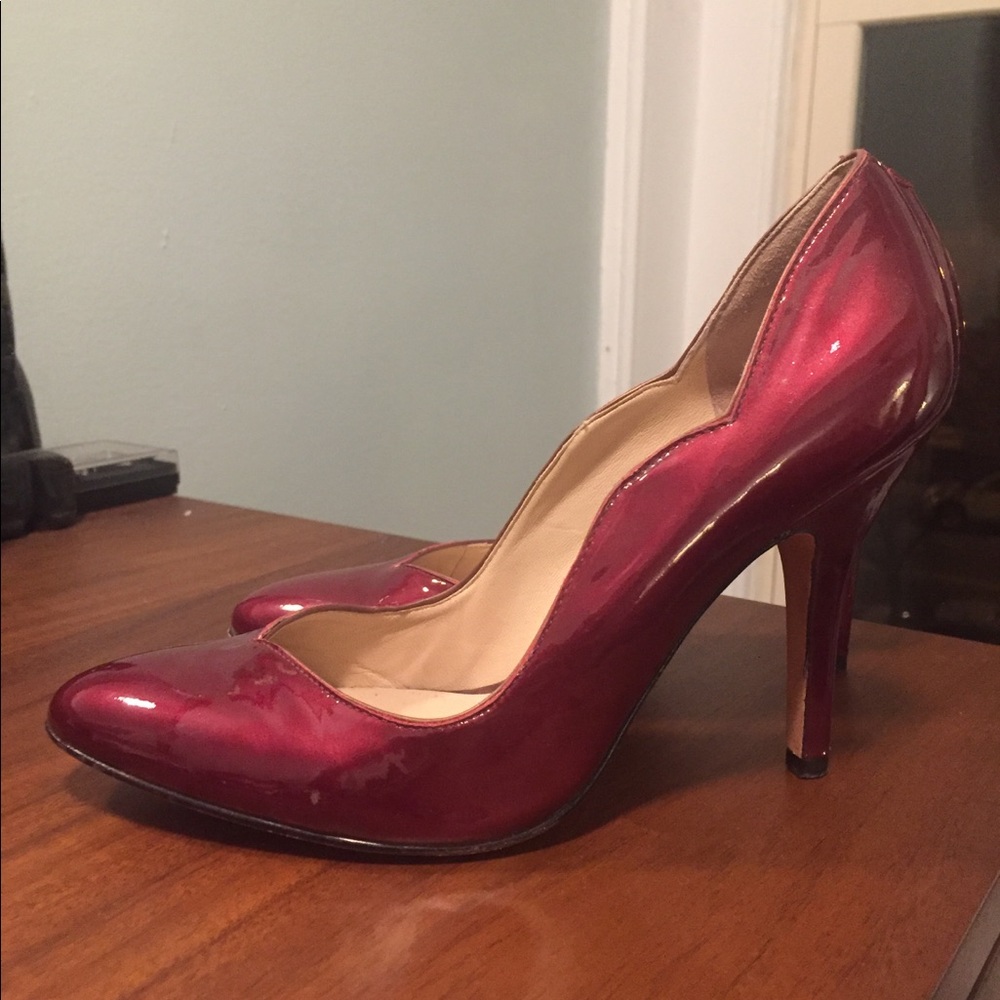 Red patent leather Joan and David heels